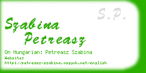 szabina petreasz business card